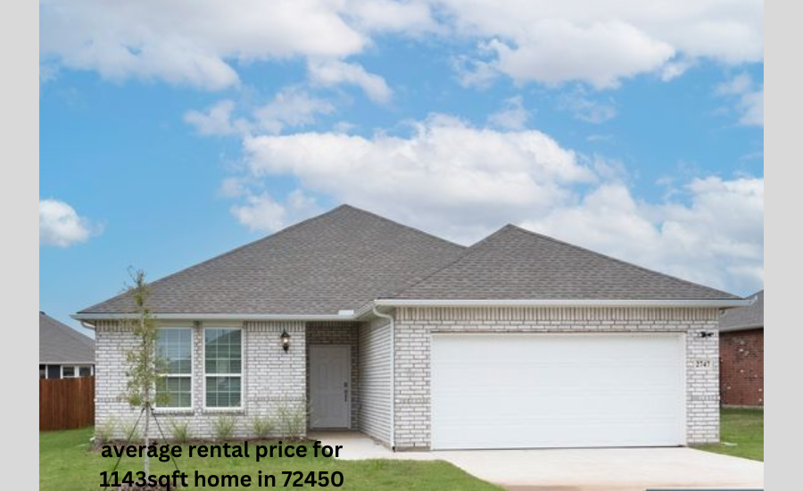 average rental price for 1143sqft home in 72450